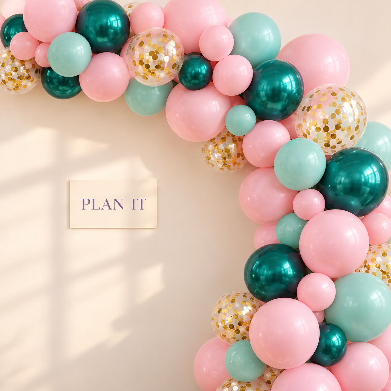 Pink & Teal Balloon Garland Kit — Primary view