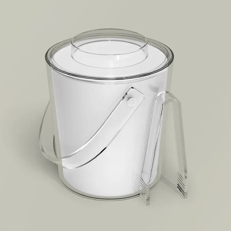 Printed Ice Bucket with Tongs — Primary view